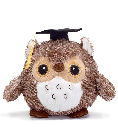 Round Graduation Owl with Black Cap
